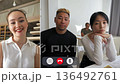 Student emotions unfold during online classes with friends 136492761