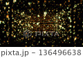 artificial intelligence concept of a social network with a stream of people portraits connected by bright yellow network grid in black internet cyberspace background. 3d rendering 4K footage. 136496638