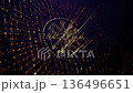 A stunning glowing golden yellow microchip with falling binary code, ideal for corporate, finance, and investment videos. This is a 4k 3d render. 136496651