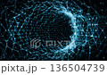光のトンネル。抽象的なテクノロジー。タイムマシン。ループ 136504739