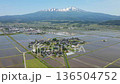 春の水田と鳥海山(タイムラプス) 136504752