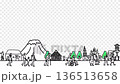 Loop animation of Hokkaido's tourist spots and people 136513658