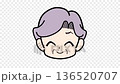 Smiling senior woman 1 [Loop face animation] Transparent background 136520707