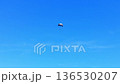 Paraglide flying in the blue sky. High quality FullHD footage 136530207
