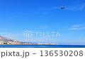 Paraglide flying in the blue sky. High quality FullHD footage 136530208