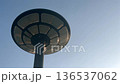 Closeup solar cell street lamp with blue sky 136537062