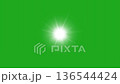 Green screen star with radiant light rays animation, featuring a glowing starburst effect ideal for visual effects, motion graphics, logo reveals, and chroma key compositing. 136544424