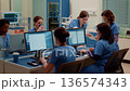 Digital Healthcare Team: Nurses & Medical Staff Working in a Modern Hospital 136574343