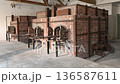Dachau, germany, december 27, 2025. Grim interior of the crematorium building at the dachau concentration camp memorial site in germany, a symbol of the holocaust tragedy 136587611