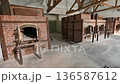 Dachau, germany, december 27, 2025. Historic brick ovens of the crematorium in the concentration camp. A grim reminder of the holocaust and nazi atrocities 136587612
