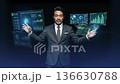 Transformation of a businessman evolving through digital transformation (AI-generated) 136630788