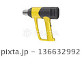 Yellow electric heat gun on white background 136632992