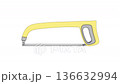 Sketch of hacksaw on white background 136632994