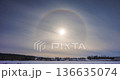 Sun Halo moving in the sky. 4k timelapse video 136635074