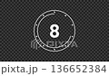 10-second countdown video: A simple horizontal animation with white numbers and a circular gauge on a transparent background 136652384