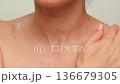 Woman apply cream for hands skin, Close-up of hands with exfoliating cream, demonstrating effective 136679305