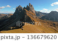 Seceda Mountain In Puez Odle Nature Park in Val Gardena. Dolomites, Italy 136679620