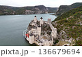 Concept of traveling in Europe. Aerial view of Golubac Fortress in Serbia 136679694