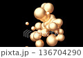 Flying spheres with a liquid effect. 136704290