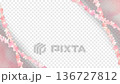 A gorgeous pink frame decorated with cherry blossoms. Spring watercolor loop animation with alpha. 136727812