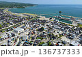 Aerial view of the tranquil port town of Himi and Toyama Bay in Toyama Prefecture 136737333