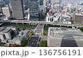 大阪の御堂筋と中之島の風景 (大阪府大阪市北区) ズームアウト 136756191