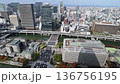 大阪の御堂筋と中之島の風景 (大阪府大阪市北区) 左パン 136756195