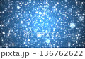 点滅する2色の光の粒 ループ背景 青色 点滅する2色の光の粒 ループ背景 青色 136762622