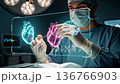 Surgeon Holographic Surgery Medical Innovation Future. AI Generated 136766903
