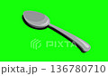 Isometric spoon animation. Shiny tablespoon. Isometric cutlery. Isometric tableware. 4K video animated in isometric style 136780710