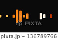 animated sound wave equalizer bars on black 136789766