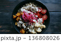 Delicious Vegan Buddha Bowl Full of Healthy Plant-Based Goodness 136808026