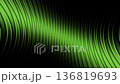 Colorful wave animation with green lines moving in a smooth pattern on a dark background 136819693