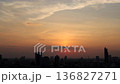 Time-lapse footage of a sunset illuminating the skyline of Bangkok, Thailand. 136827271