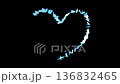 heart ハート青　少ないバージョン 136832465