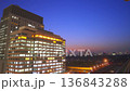 Tokyo night view, magic hour, Tokyo Station, color graded 136843288