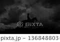 abraham lincoln on horse in lightning storm 136848803