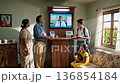 Family talks to doctor. Ai generated 136854184