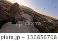 FPV drone flight above Cappadocia mountains. 136856708