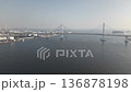 東京灣、橫濱港、海灣大橋和無人機空拍影片 10 136878198