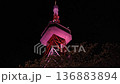 宇都宮塔和八幡山公園的夜景櫻花（固定相機拍攝）（栃木縣宇都宮市，4月拍攝） 136883894