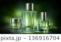 Fresh herbal scented product displays and luxurious design 136916704