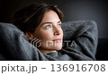 Woman relaxing and enjoying peaceful time 136916708
