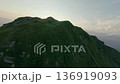 Aerial fpv drone view of helicopter in mountains 136919093