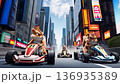Chipmunk racing a go-kart 136935389