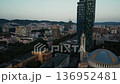 Cityscape view of Tirana with modern skyscraper and Resurrection Cathedral, 4k 136952481