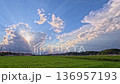 Clouds and sunset timelapse, beautiful summer countryside landscape 136957193