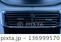 Intricate design of car air conditioning vents showcasing modern automotive technology and sleek aesthetics 136999570