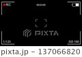 Recording screen interface overlay with black background. 4K video 137066820