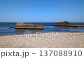 Sunny Sea Shore with Rocks in Vivid Waters 137088910